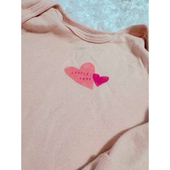 Carter's Pink Long Sleeve Little Love Heart Baby Bodysuit 3 Months - Picture 3 of 6